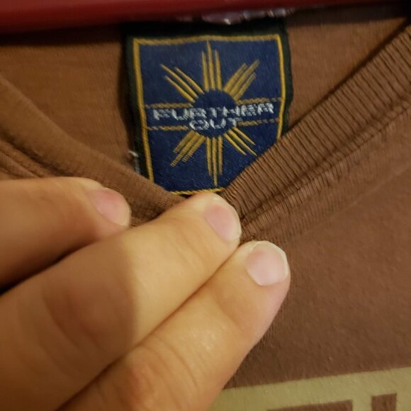 Caution Hunting Season Men's XL Brown Further Out Short Sleeve T-Shirt - Picture 3 of 4